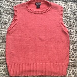 New York & Company Coral Crew Neck Sweater Vest